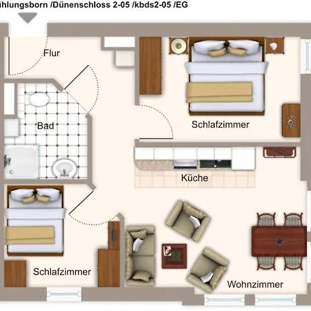 Dünenschloss Dünenschloss 2-05 Apartamento Ostseebad Kühlungsborn